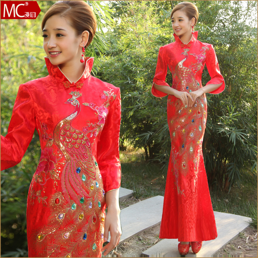 ź ź ȥ    Ƽ    Ƽ ġĿ Ƽ  巹 LF130/Bride Bridal Engagement Long Formal Prom Ball Gowns Evening Party Cheongsam Vintage Mermaid Dr